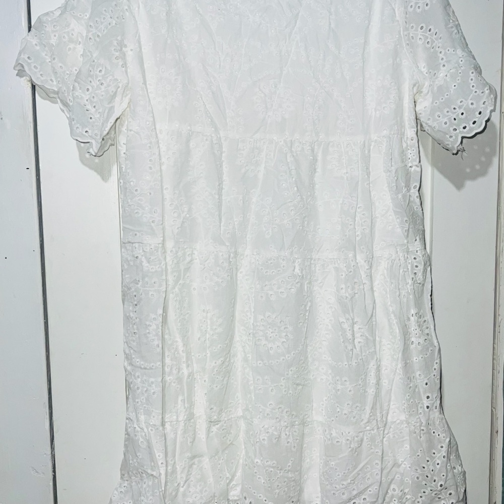 SHEIN White Eyelet Lace Dress